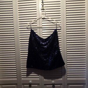 H&M Navy Blue Sequin Tube Top
